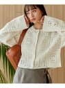【SALE/40%OFF】クロシェカーデガン VIS ビス トップス カーディガン ブラック ホワイト【RBA_E】【送料無料】[Rakuten Fashion...