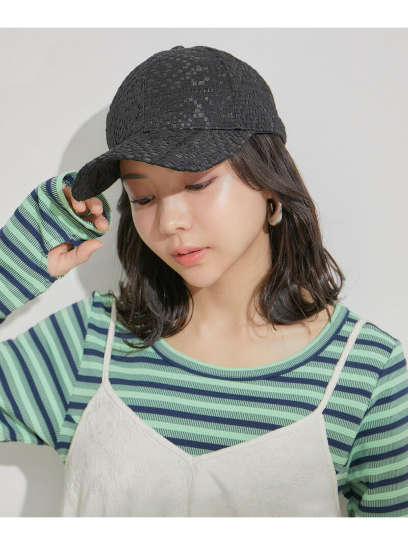 【小顔見え】レースキャップ VIS ビス 帽子 キャップ ブラック ホワイト[Rakuten Fashion]