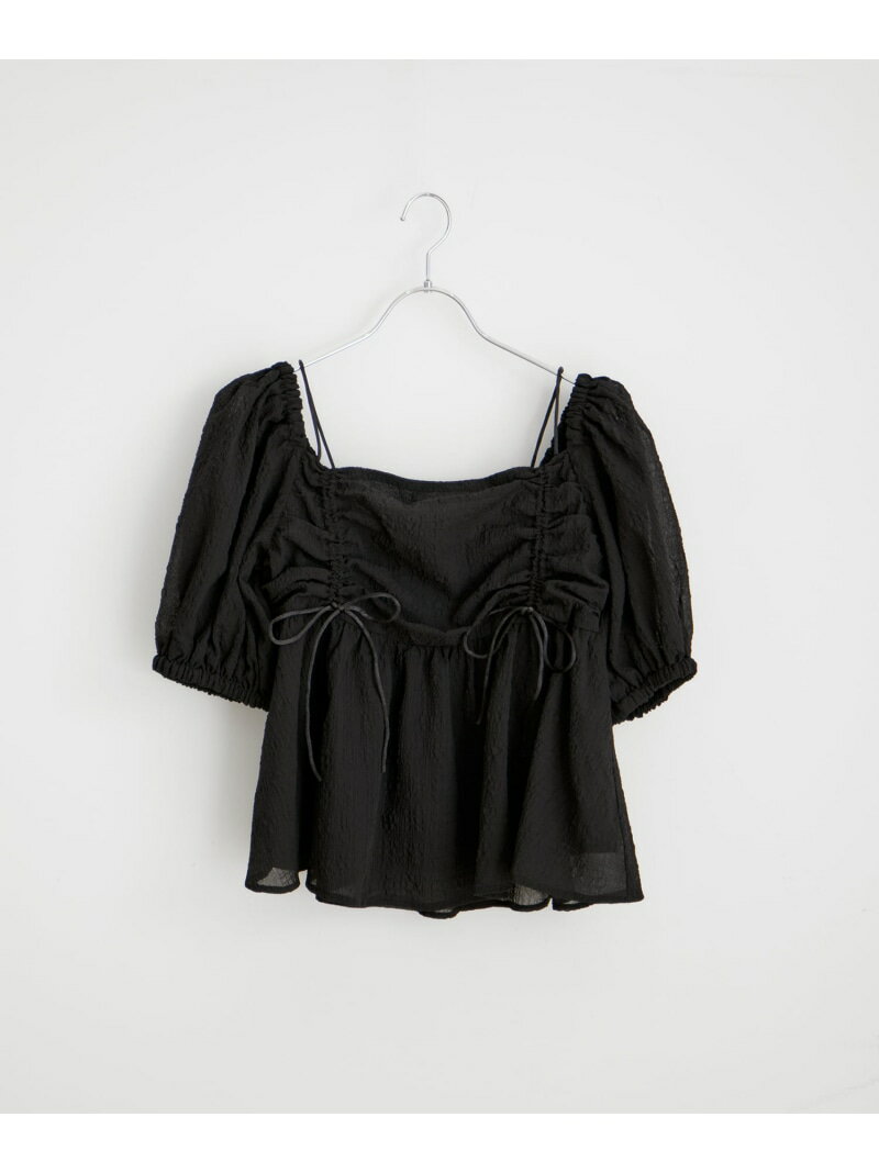 【SALE／60%OFF】【2WAY】リボンディテールオフショルブラウス VIS ビス トップス シャツ・ブラウス ホワイト グリーン ブラック【RBA_E】[Rakuten Fashion]