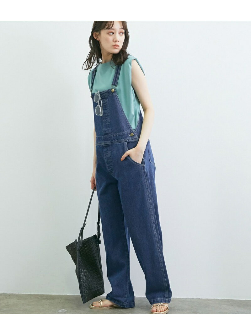 【SALE／50%OFF】【Daily use】デニムサロペット＜WEB限定＞ VIS ビス オールインワン・オーバーオール オーバーオール・サロペット ブルー ホワイト ネイビー【RBA_E】[Rakuten Fashion]のサムネイル