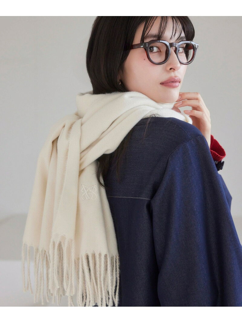 【SALE／30%OFF】なめらかタッチ刺繍入りストール VIS ビス ファッション雑貨 マフラー・ストール・ネックウォーマー ブラック ピンク ホワイト ベージュ【RBA_E】[Rakuten Fashion]