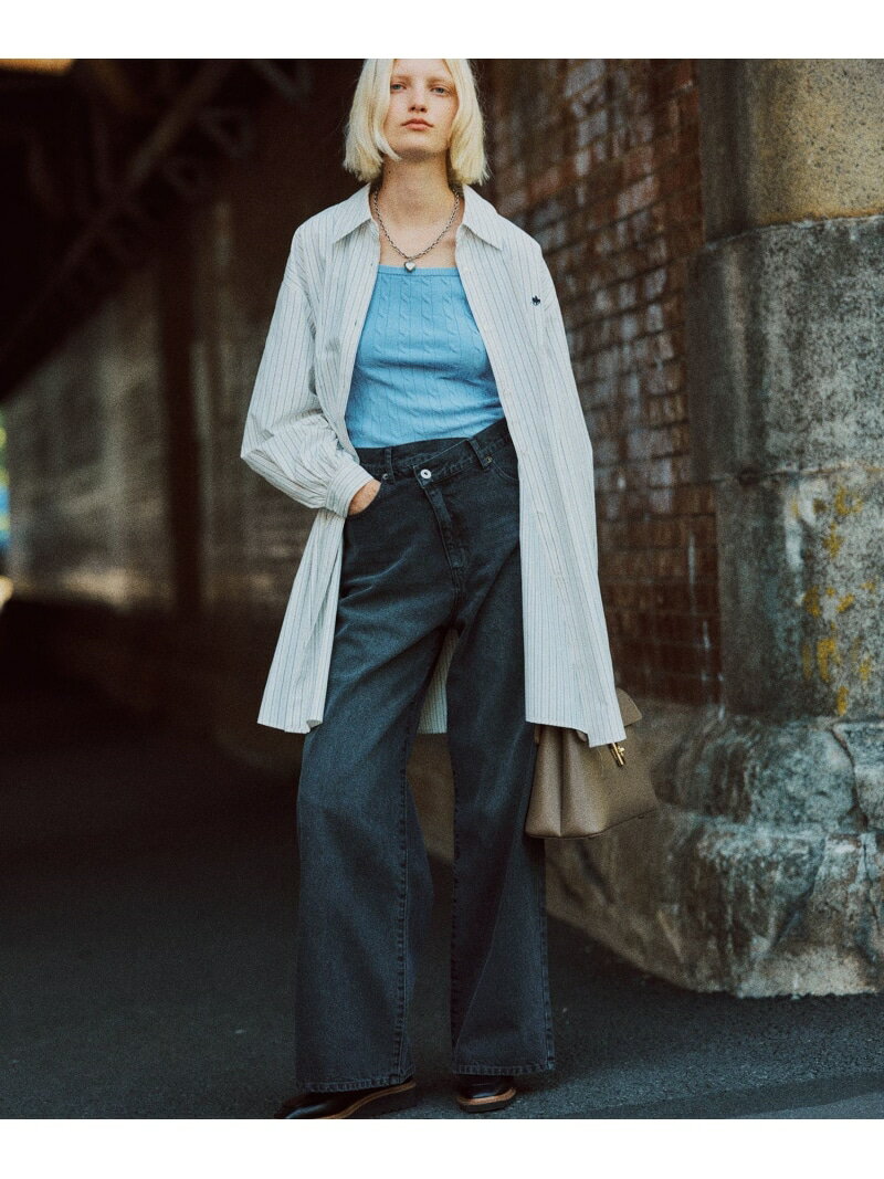 【SALE／10%OFF】【POLO BCS】VIS別注クロスベルトストレートワイドデニム VIS ビス パンツ ジーンズ・デニムパンツ グレー ブラウン ブルー【RBA_E】【送料無料】[Rakuten Fashion]