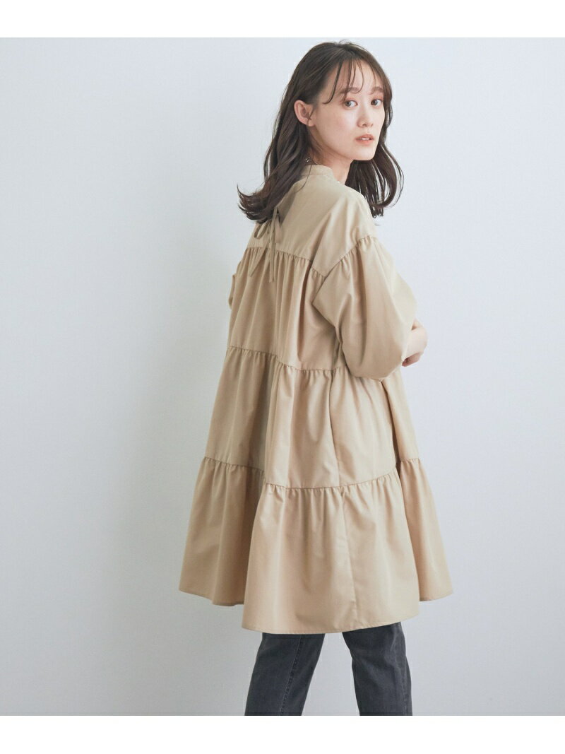 【SALE／50%OFF】ティアードミニワンピース VIS ビス ワンピース・ドレス その他のワンピース・ドレス ベージュ ブラック ホワイト【RBA_E】[Rakuten Fashion]のサムネイル