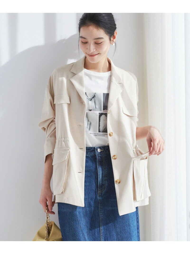 【SALE／50%OFF】【防シワ】リネンライクミリタリーシャツジャケット VIS ビス ジャケット・アウター ミリタリージャケット ホワイト【RBA_E】[Rakuten Fashion]