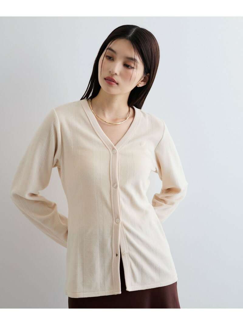 樂天商城 - 【SALE／60%OFF】【Miller】VIS別注モデルベロアボタンアップカーディガン【洗える】 VIS ビス トップス カーディガン レッド ホワイト グレー【RBA_E】[Rakuten Fashion]