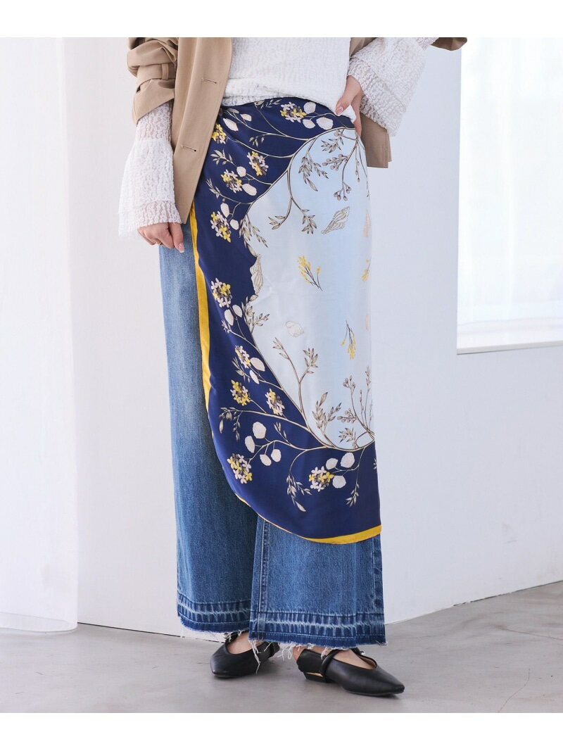 樂天商城 - 【SALE／10%OFF】アソート柄スカーフ 90cm VIS ビス ファッション雑貨 スカーフ・バンダナ ネイビー ベージュ【RBA_E】[Rakuten Fashion]