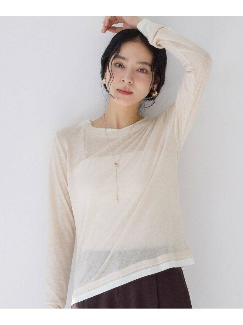 樂天商城 - 【SALE／50%OFF】配色レイヤードシアーロンT VIS ビス トップス カットソー・Tシャツ ホワイト ピンク グレー【RBA_E】[Rakuten Fashion]