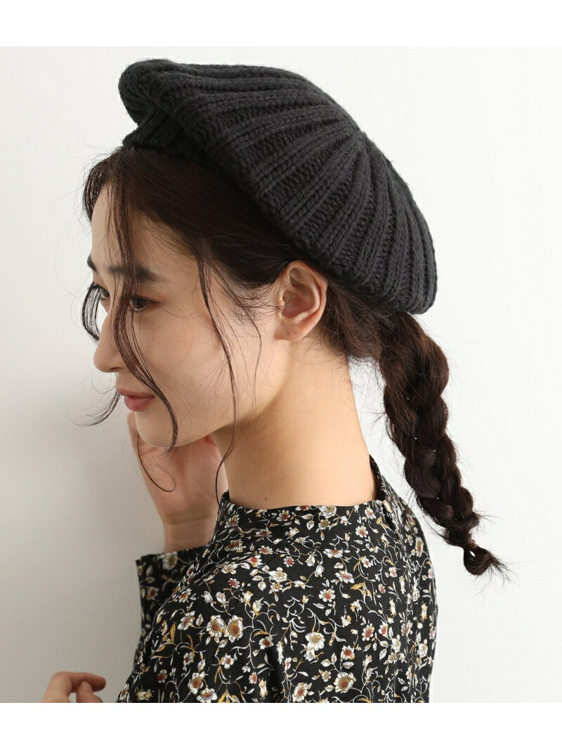 【SALE／70%OFF】リブ編みニットベレー帽 VIS ビス 帽子 ニット帽・ビーニー ブラック グレー ブラウン【RBA_E】[Rakuten Fashion]