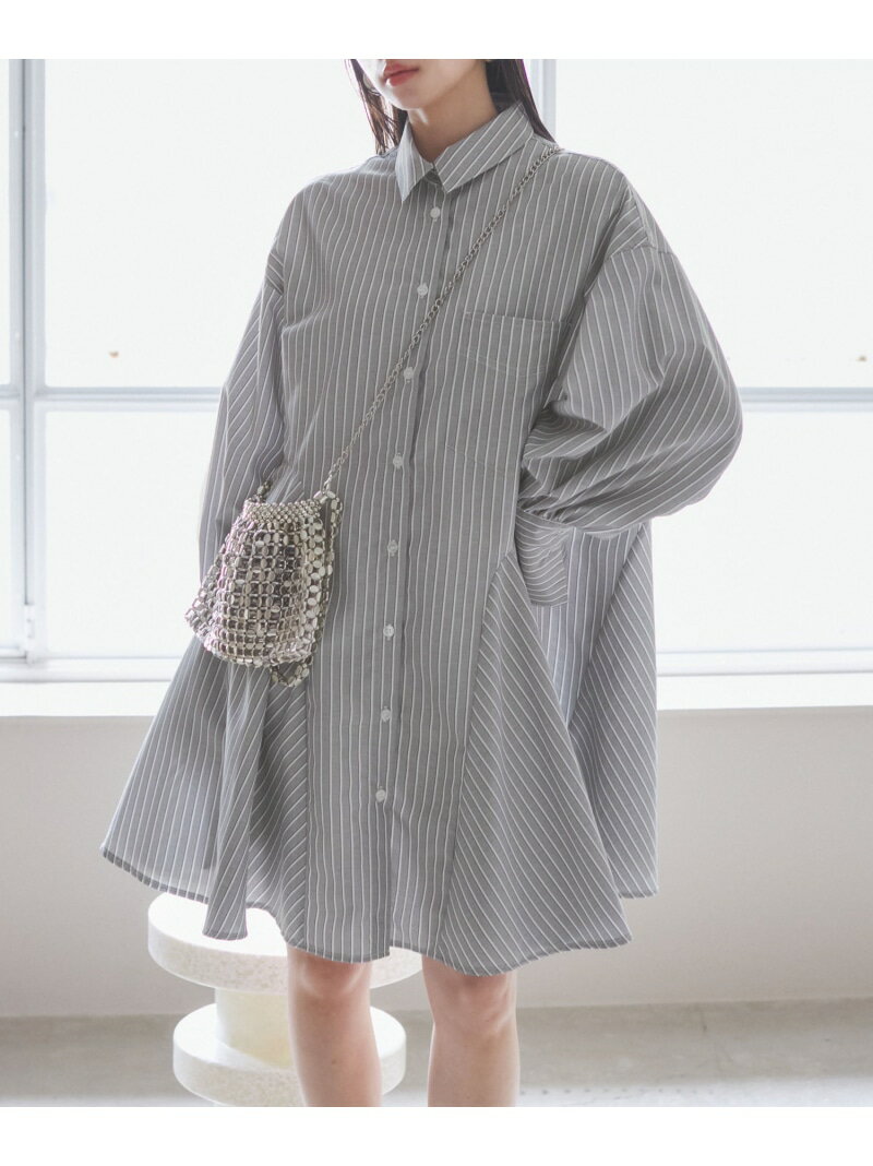 【SALE／60%OFF】【洗える】美easyフレアシャツワンピース VIS ビス ワンピース・ドレス シャツワンピ..