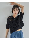 【SALE/60%OFF】ファンシーヤーンニットポロ VIS ビス トップス その他のトップス ホワイト ブラック ブラウン【RBA_E】[Rakuten Fa...
