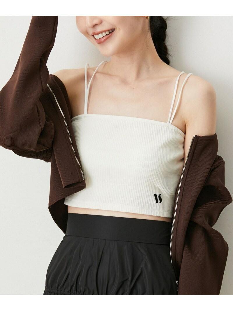 【SALE／30%OFF】【ViVi12月号掲載】【選べる着丈】カップ付きロゴ刺繍キャミソール【洗える】 VIS ビ..