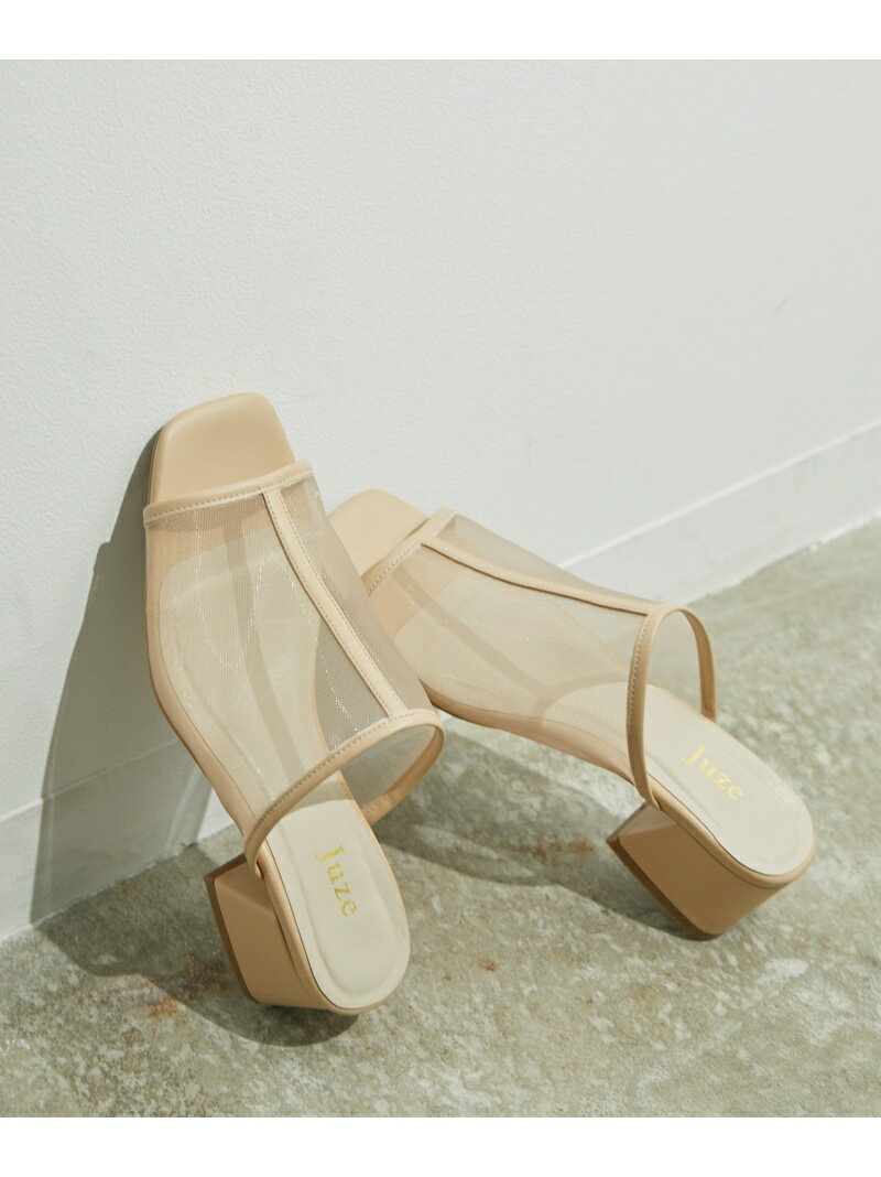 チュールヒールサンダル Juze ビス シューズ・靴 サンダル ベージュ ホワイト【送料無料】[Rakuten Fashion]のサムネイル