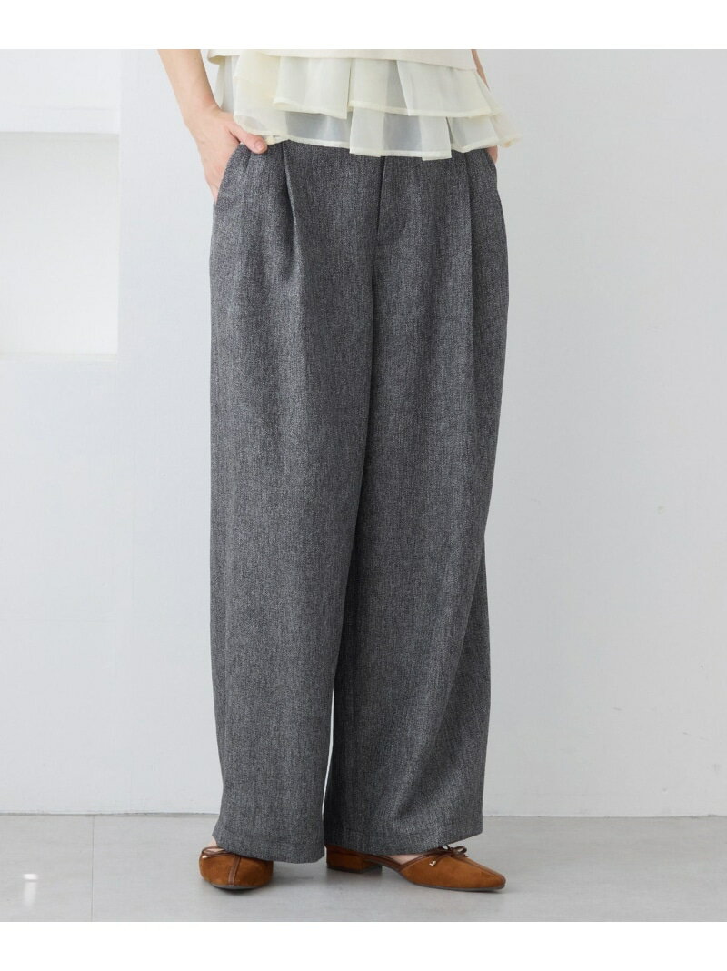 樂天商城 - 【SALE／50%OFF】ツイード2タックワイドパンツ VIS ビス パンツ その他のパンツ グレー ブラウン【RBA_E】[Rakuten Fashion]