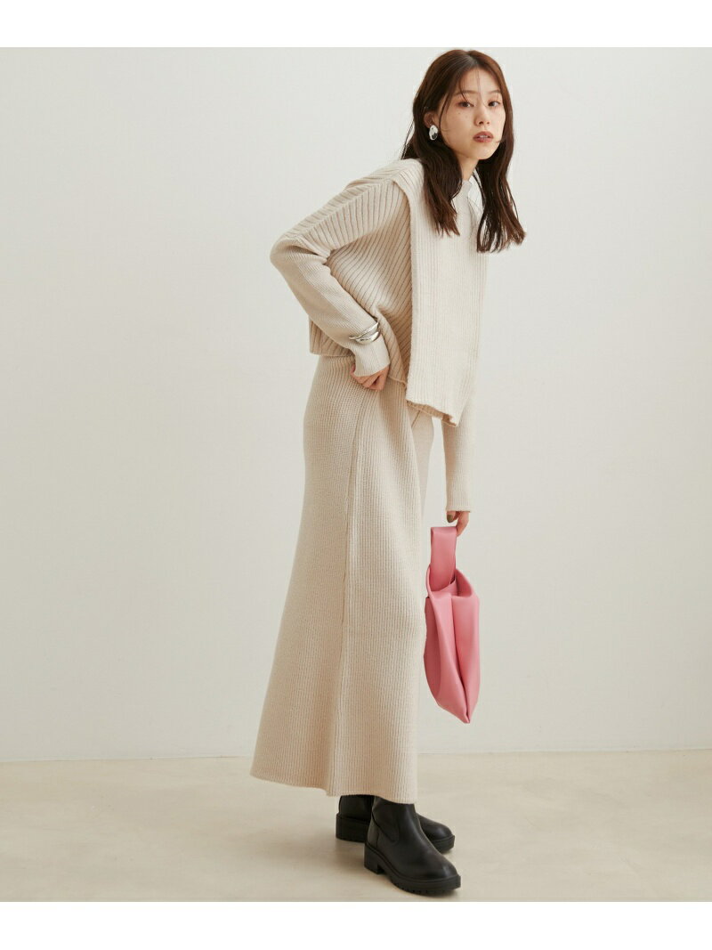 【SALE／30%OFF】【WEB限定】【SET】前後2WAYニットプルオーバー&ニットワンピースセット vis-a-vis ビス ワンピース・ドレス ワンピース ベージュ グリーン【RBA_E】【送料無料】[Rakuten Fashion]