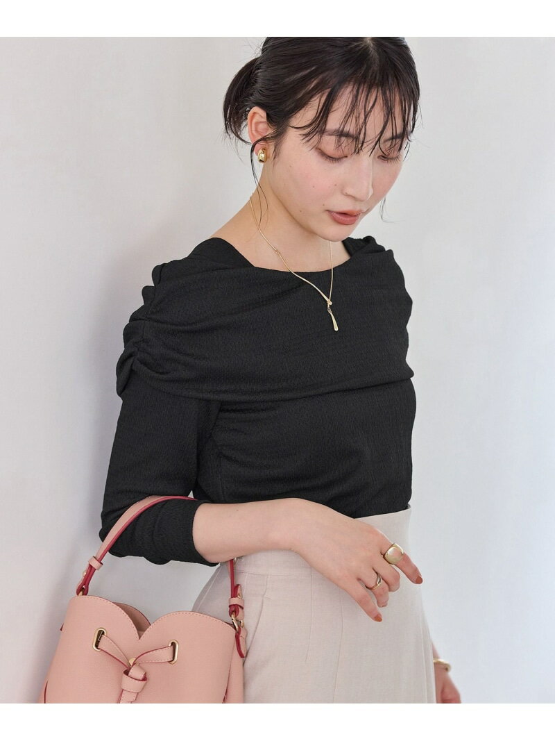 樂天商城 - ジャガードオフショルプルオーバー/イージーケア VIS ビス トップス カットソー・Tシャツ ブラック ベージュ ブラウン【送料無料】[Rakuten Fashion]