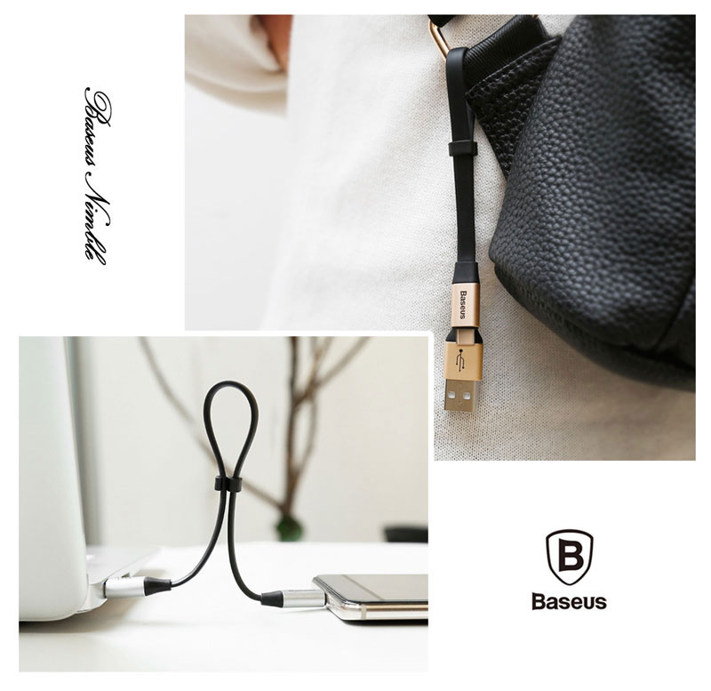 送料無料/Baseus/充電ケーブル/タイプC/急速充電/データ転送/23cm