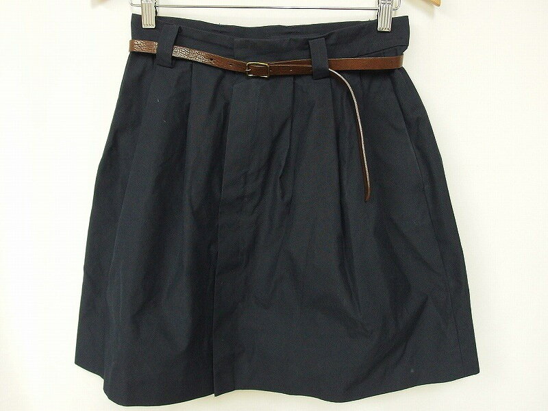 【中古】MACPHEE(マカフィー) ベルト付き　薄手スカート