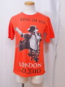 【中古】anvil アンヴィル 半袖Tシャツ　KING OF POP メンズ S オレンジ