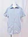 【中古】Calvin Klein golf カルバンクラインゴルフ 半袖ジップアップ パーカー L グレー