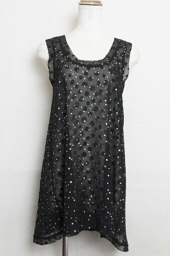 【中古】t.yamai paris Tヤマイ ノースリーブ チュニック シルバースター柄 1 ブラック ok4214182330 【中古】t.yamai paris Tヤマイ ノースリーブ チュニック シルバースター柄 1 ブラック ok4214182330