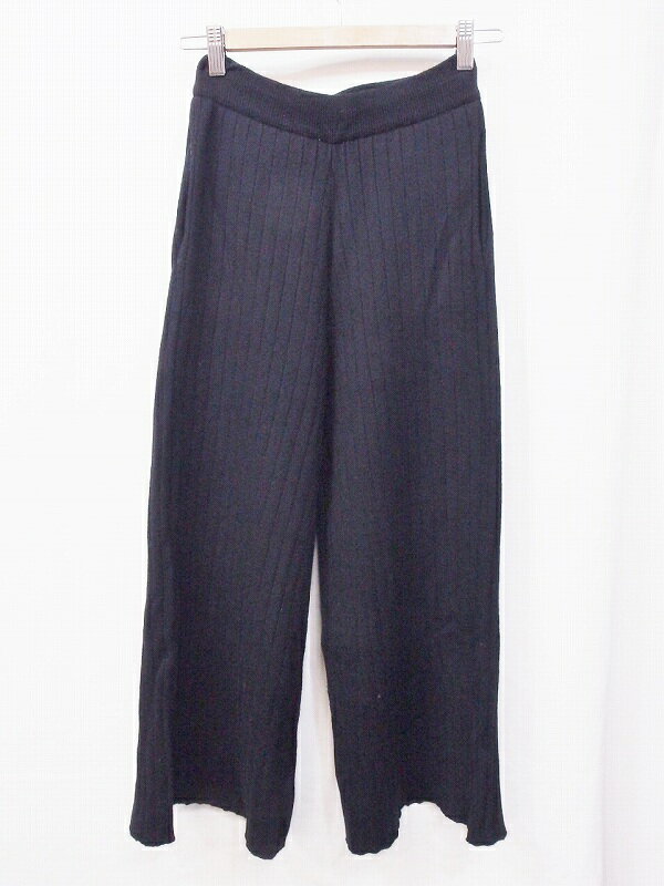 【中古】LOVELESS ラブレス ニット ワイドパンツ 34 ブラック nm4404188895