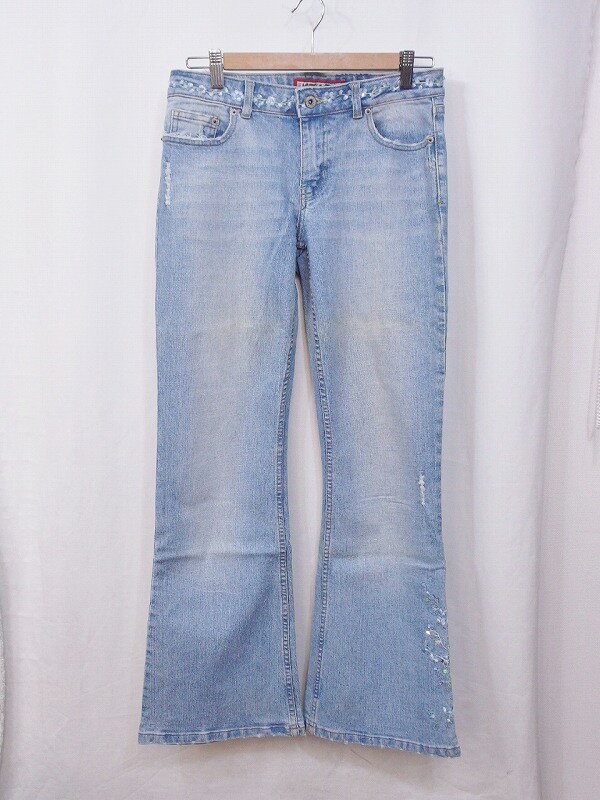 Boot Cut Jeans - 【中古】VANILLA STAR　刺繍デザイン　ブーツカットデニム 9 ライトインディゴ nm4414194080