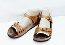 【中古】BIRKENSTOCK ビルケンシュトック バリ サンダル レザー 35 ブラウン系キャメル