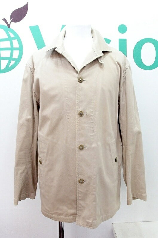 【中古】DKNY ダナキャランニューヨーク コットン ジャケット コート メンズ XL ベージュ kz4412192785