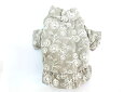 【中古】as know as アズノゥアズ 2WAY 花刺繍 中綿コート ベスト 小型犬ドッグウェア 犬服 0 kz4424199082