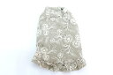 【中古】as know as アズノゥアズ 花刺繍 中綿コート ベスト 小型犬ドッグウェア 犬服 パピー kz4424199083