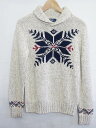 【中古】RALPH LAUREN ラルフローレン 長袖セーター ノルディック/スノーフレーク柄 ヘチマカラー ざっくり 160 杢アイボリー ok4422198...