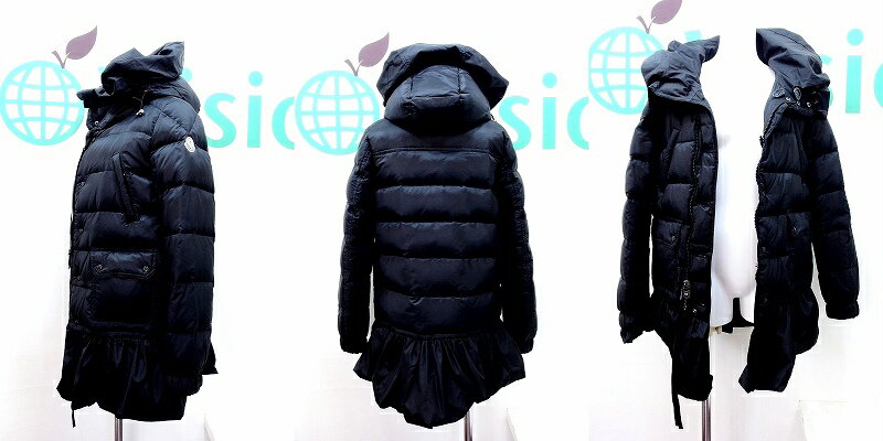【中古】MONCLER モンクレール SERINA セリナ リバーシブル ダウンコート レディース 0 53084 黒 kz4424199206