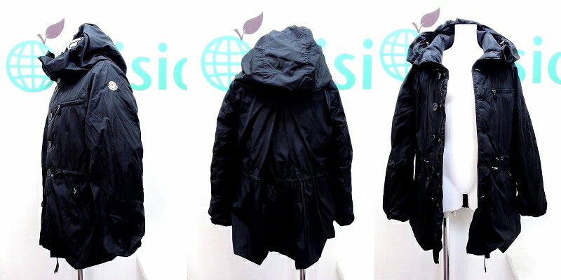 【中古】MONCLER モンクレール SERINA セリナ リバーシブル ダウンコート レディース 0 53084 黒 kz4424199206