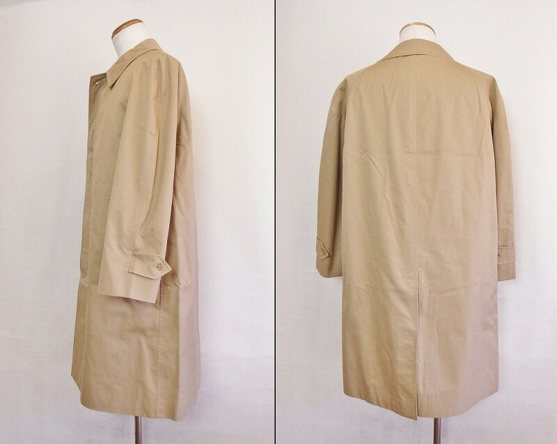 【中古】Burberrys バーバリーズ ステンカラーコート　ノバチェックライナー付き *シミあり メンズ M ベージュ ok4424199205