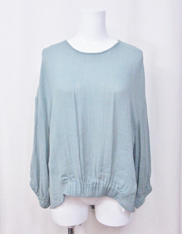 乐天商城 - 【中古】ZARA WOMAN ザラウーマン アシンメトリー　長袖ブラウス XS グリーン系 nm4602200391