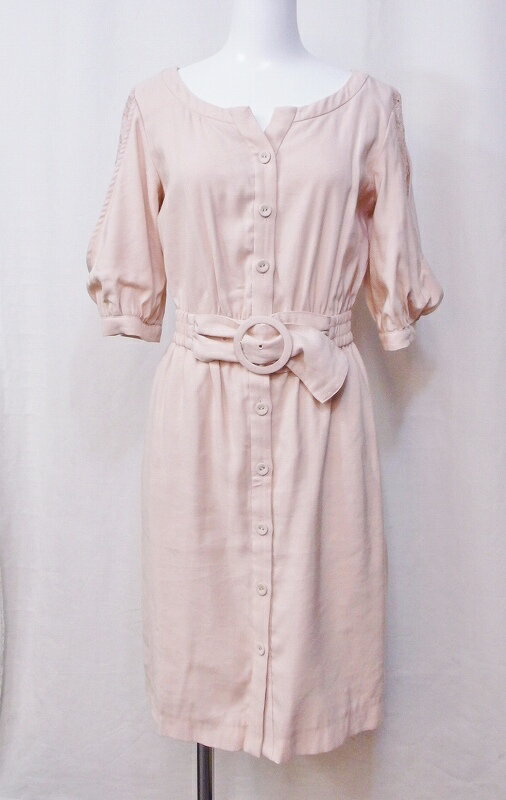 乐天商城 - 【中古】JILL STUART ジルスチュアート 半袖ワンピース　袖レース S ピンクベージュ系 nm4604200540