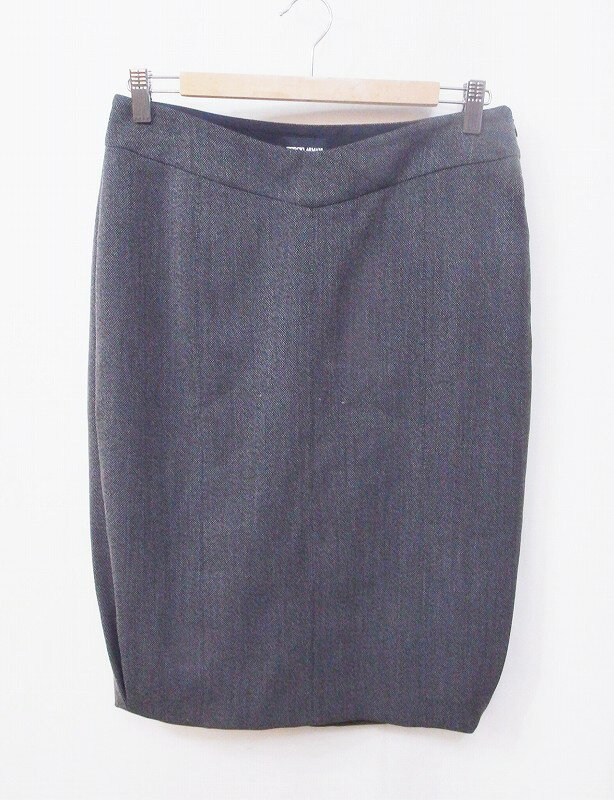 乐天商城 - 【中古】GIORGIO ARMANI ジョルジオアルマーニ 膝丈スカート 42 ブラック系 nm4604201320