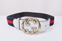 【中古】GUCCI グッチ バンブー GG バックル ベルト　*アウトレット品 80・32 114868