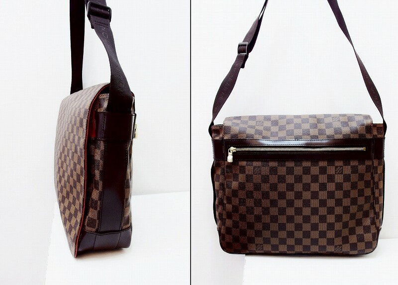【中古】LOUIS VUITTON ルイヴィトン ダミエ バスティーユ ショルダーバッグ　メッ...