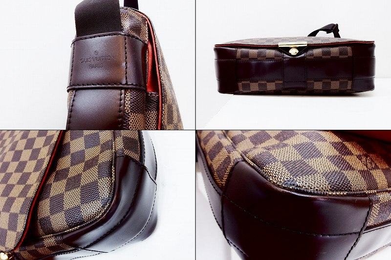 【中古】LOUIS VUITTON ルイヴィトン ダミエ バスティーユ ショルダーバッグ　メッ...