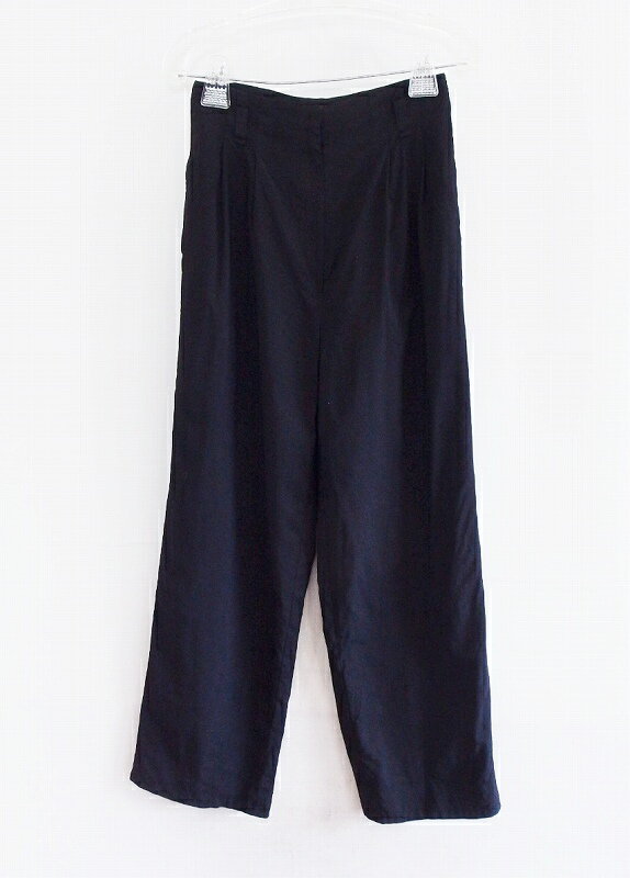Rakuten - 【中古】OXFORD　QUINCY　ハイウエスト　タックパンツ ブラック ok4608203085