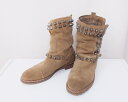 【中古】ZARA WOMAN ザラウーマン スタッズデザイン ハーフブーツ 38 nm4610203725
