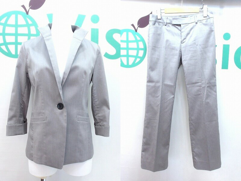 【中古】ANNE KLEIN アンクライン パンツスーツ セットアップ 7分袖ジャケット 9 kz4416195012