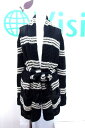 【中古】RALPH LAUREN ラルフローレン リネンシルク ニットガウン カーディガン S 黒 kz4616205949(4)