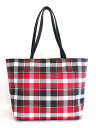 【中古】kate spade ケイトスペードニューヨーク トートバッグ チェック柄 ショルダーバッグ レッド ok4808211472