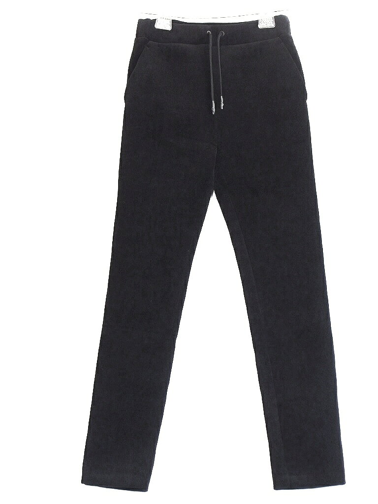 Rakuten - 【中古】HYKE ハイク ベロアパンツ ストレッチ　厚地　SIZE：2　ウエストゴム　12324　裏起毛 ・2 ブラック sy4808211638