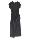 【中古】HUGO BOSS ヒューゴボス ロング デザインワンピース リボン ワンピース レーヨン ・XS ブラック kz4814214730