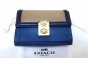 【中古】COACH コーチ ホースアンドキャリッジ 二つ折り財布 1093 ネイビー kz4618206651