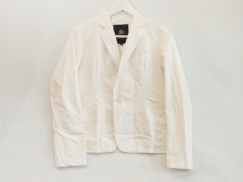 【中古】Drawer ドゥロワー テーラードジャケット 春夏 コットン ・36 オフホワイト kz4818215746