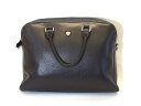 【中古】 OKACHI レザー ブリーフケース ハンドバッグ ※ストラップ欠品 KUOKC10N ブラック kz4822217236